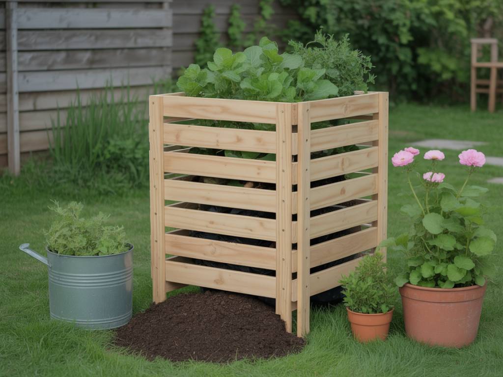 Craft composter : fabriquer un composteur diy pour un compost maison efficace et esthétique au jardin